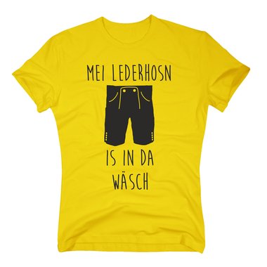 T-Shirt Mei Lederhosn is in da wsch Oktoberfest weiss XXXL