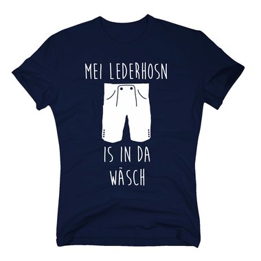 T-Shirt Mei Lederhosn is in da wsch Oktoberfest weiss XXXL