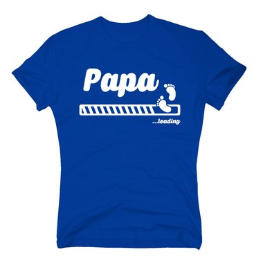 Papa loading - Herren T-Shirt dunkelblau-weiss S