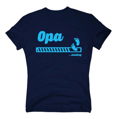 Opa loading - Herren T-Shirt dunkelblau-weiss S