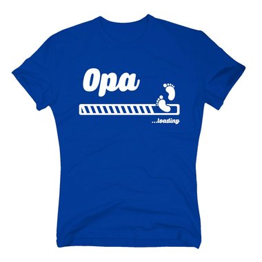 Opa loading - Herren T-Shirt dunkelblau-weiss S