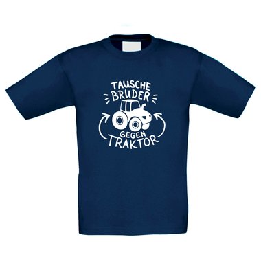 Kinder T-Shirt - Tausche Bruder gegen Traktor