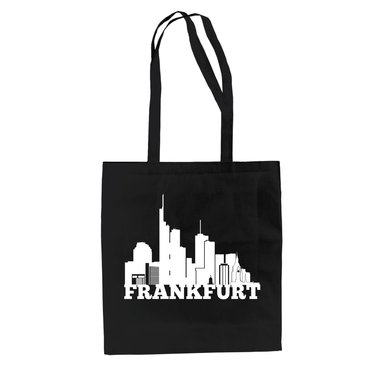 Jutebeutel - Frankfurt Skyline fuchsia-gold