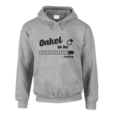 Herren Hoodie - Onkel to be - loading grau-dunkelblau XS