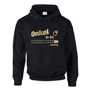 Herren Hoodie - Onkel to be - loading grau-dunkelblau XS