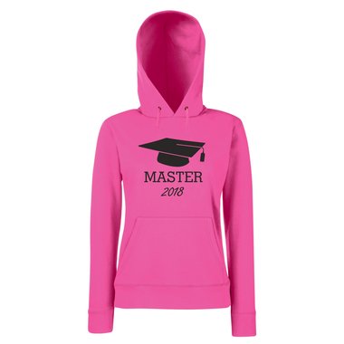 Damen Hoodie - Master 2018 fuchsia-schwarz XS