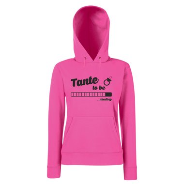 Damen Hoodie - Tante to be - loading fuchsia-schwarz XS