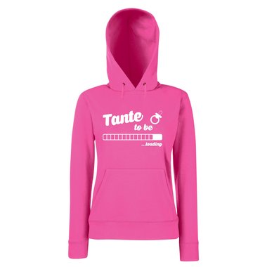 Damen Hoodie - Tante to be - loading fuchsia-schwarz XS