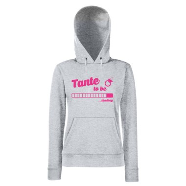 Damen Hoodie - Tante to be - loading fuchsia-schwarz XS