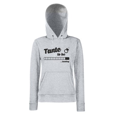 Damen Hoodie - Tante to be - loading schwarz-weiss L