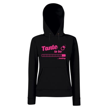 Damen Hoodie - Tante to be - loading schwarz-weiss L