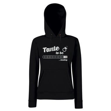 Damen Hoodie - Tante to be - loading schwarz-weiss L