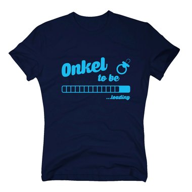 Herren T-Shirt - Onkel to be - loading weiss-schwarz S