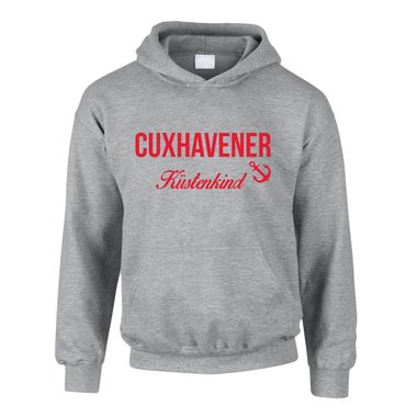 Kinder Hoodie Cuxhavener Kstenkind dunkelblau-rot 110-116