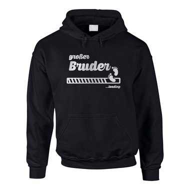 Herren Hoodie - Groer Bruder loading schwarz-weiss 5XL