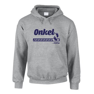 Herren Hoodie - Onkel loading grau-dunkelblau XS