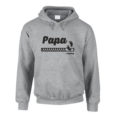 Herren Hoodie - Papa loading schwarz-weiss 5XL