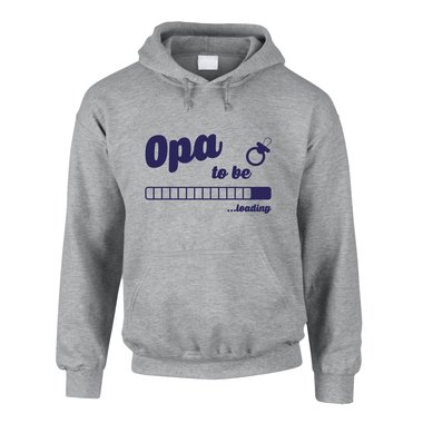 Herren Hoodie - Opa to be - loading schwarz-weiss 5XL