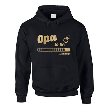 Herren Hoodie - Opa to be - loading schwarz-weiss 5XL