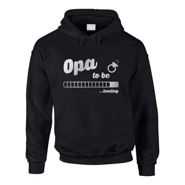 Herren Hoodie - Opa to be - loading schwarz-weiss 5XL