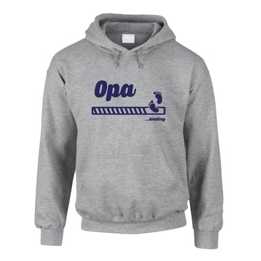 Herren Hoodie - Opa loading schwarz-cyan L