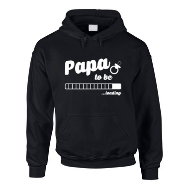 Herren Hoodie - Papa to be - loading schwarz-weiss 5XL