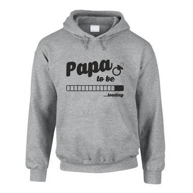 Herren Hoodie - Papa to be - loading schwarz-weiss 5XL