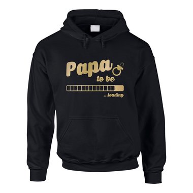 Herren Hoodie - Papa to be - loading schwarz-weiss 5XL