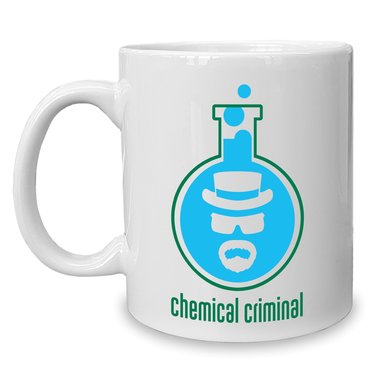 Kaffeebecher - Tasse - BrBa - Chemical Criminal weiss-dunkelgrn