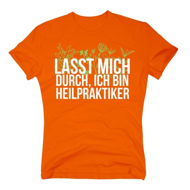 Herren T-Shirt - Lasst mich durch, ich bin Heilpraktiker dunkelblau-apfelgrn S