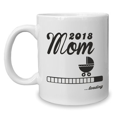 Kaffeebecher - Tasse - Mom 2018 ...loading weiss-schwarz