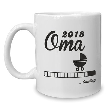 Kaffeebecher - Tasse - Oma 2018 ...loading weiss-fuchsia