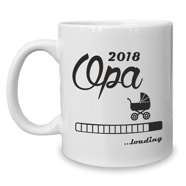 Kaffeebecher - Tasse - Opa 2018 ...loading weiss-schwarz