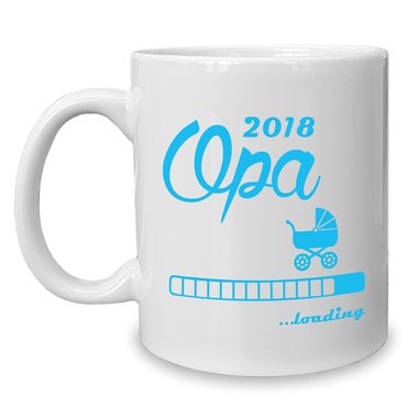 Kaffeebecher - Tasse - Opa 2018 ...loading weiss-schwarz