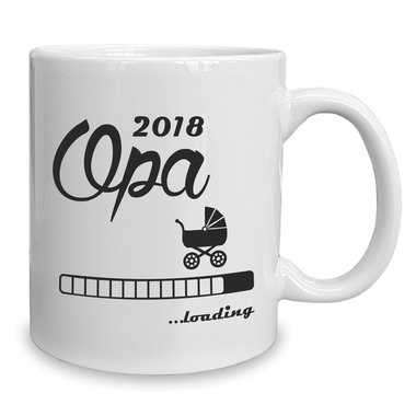 Kaffeebecher - Tasse - Opa 2018 ...loading weiss-schwarz