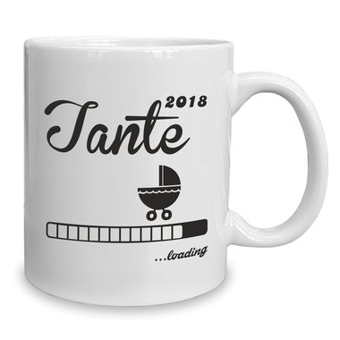 Kaffeebecher - Tasse - Tante 2018 ...loading weiss-fuchsia