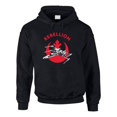 Herren Hoodie - Rebellion schwarz-weiss 5XL