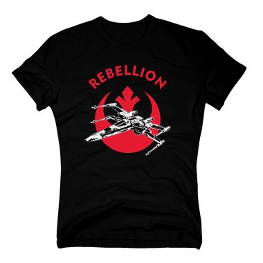 Herren T-Shirt - Rebellion weiss-schwarz 5XL