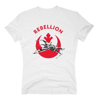 Herren T-Shirt - Rebellion weiss-schwarz 5XL