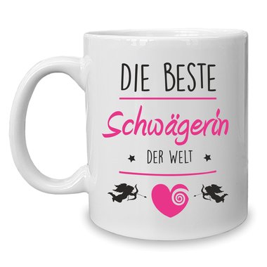 Kaffeebecher - Tasse - Die Beste Schwgerin der Welt weiss-rot