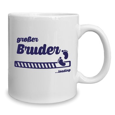 Kaffeebecher - Tasse - Groer Bruder loading weiss-schwarz