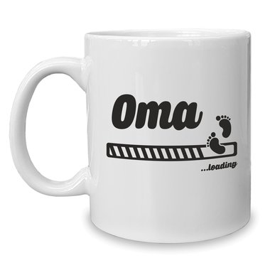 Kaffeebecher - Tasse - Oma loading weiss-fuchsia