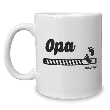 Kaffeebecher - Tasse - Opa loading weiss-cyan