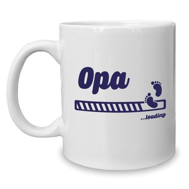 Kaffeebecher - Tasse - Opa loading weiss-schwarz