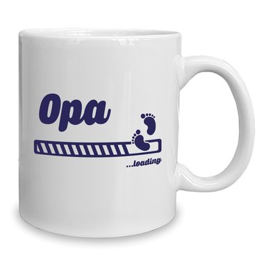 Kaffeebecher - Tasse - Opa loading weiss-schwarz