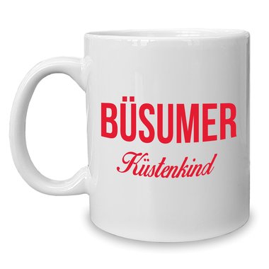 Kaffeebecher - Tasse - Bsumer Kstenkind weiss-cyan