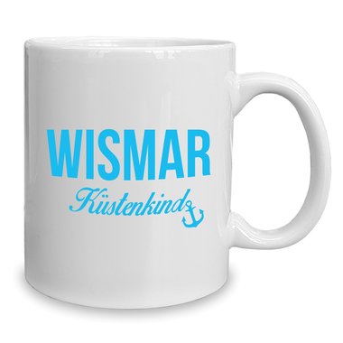 Kaffeebecher - Tasse - Wismar Kstenkind weiss-rot