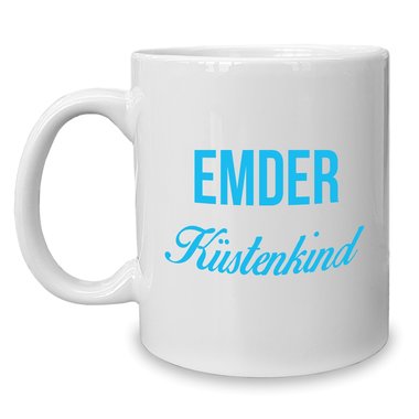 Kaffeebecher - Tasse - Emder Kstenkind weiss-rot