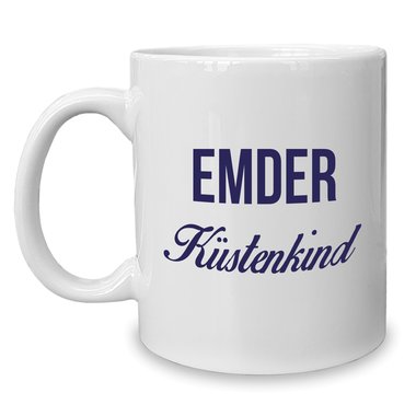 Kaffeebecher - Tasse - Emder Kstenkind weiss-rot