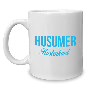 Kaffeebecher - Tasse - Husumer Kstenkind weiss-rot